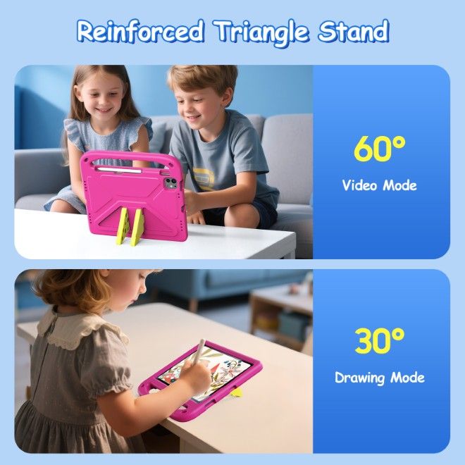 Dux Ducis - iPad Air 11 (2022/2020) / iPad Pro 11 (2022/2021/2020) Hülle - Robustes EVA Case - Puff Series - pink