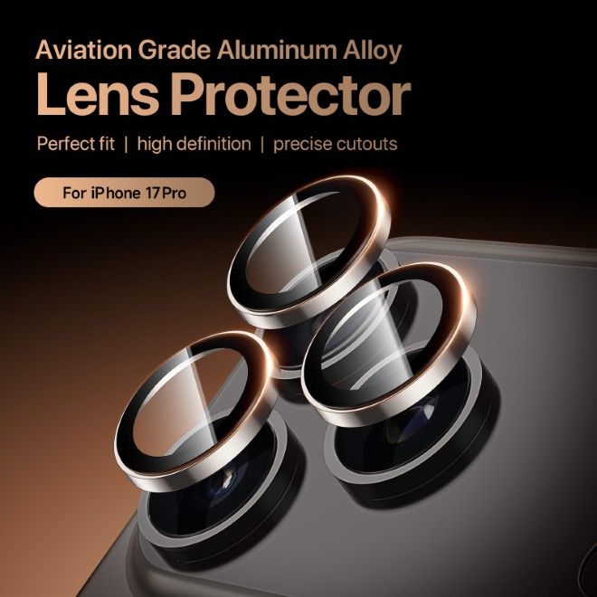 Dux Ducis - iPhone 17 Pro / Pro Max Kamera Schutzglas - HAWK Series - silber