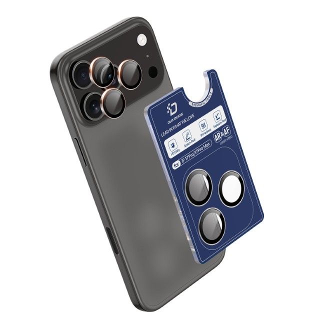 Dux Ducis - iPhone 17 Pro / Pro Max Kamera Schutzglas - HAWK Series - Natural Titanium