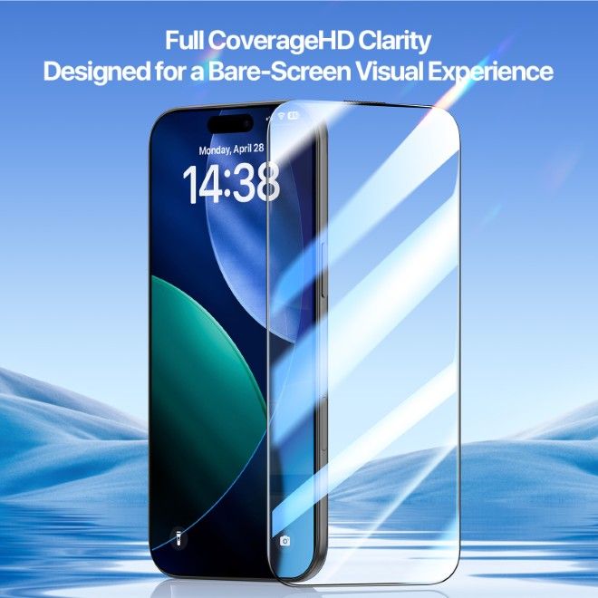 Dux Ducis - iPhone Air Schutzglas - mit Auto Alignment Kit - Roga Series - schwarz