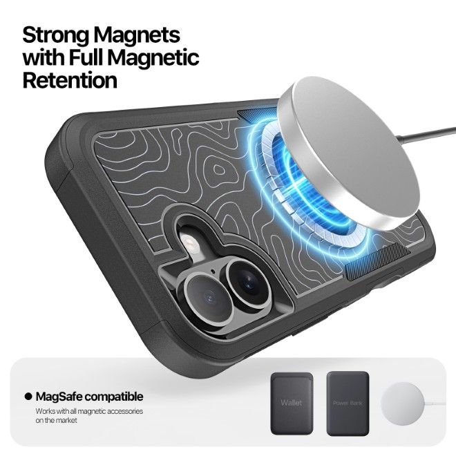 Dux Ducis - iPhone 17 Hülle - Robustes TPU und PC Case - 3m Fallsicher - Shld Series - Contour Muster