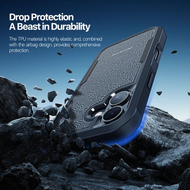 Dux Ducis - iPhone 17 Hülle - Robustes TPU und PC Case - 3m Fallsicher - Shld Series - Triangle Muster