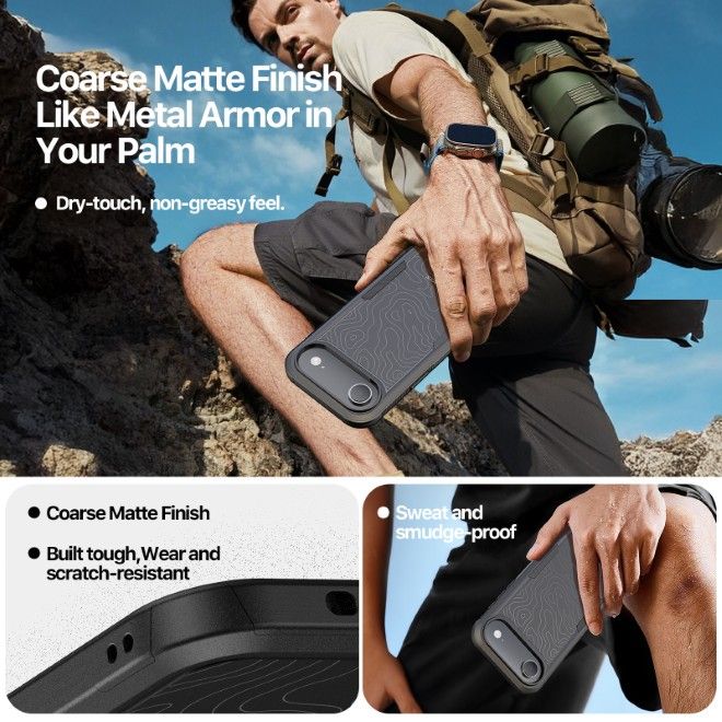 Dux Ducis - iPhone Air Hülle - Robustes TPU und PC Case - 3m Fallsicher - Shld Series - Contour Muster