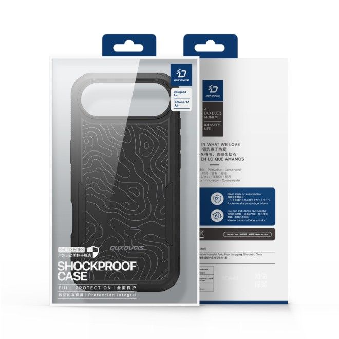 Dux Ducis - iPhone Air Hülle - Robustes TPU und PC Case - 3m Fallsicher - Shld Series - Contour Muster