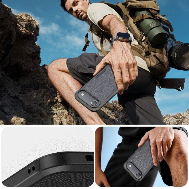 Dux Ducis - iPhone Air Hülle - Robustes TPU und PC Case - 3m Fallsicher - Shld Series - Triangle Muster