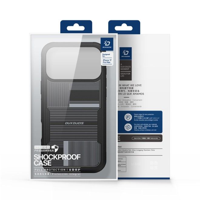 Dux Ducis - iPhone 17 Pro Max Hülle - Robustes TPU und PC Case - 3m Fallsicher - Shld Series - Umbra Muster