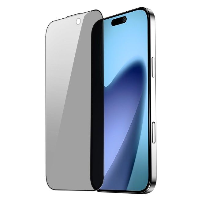 Dux Ducis - iPhone 17 Schutzglas - aus gehärtetem Glas - mit Sichtschutz - Privacy - schwarz