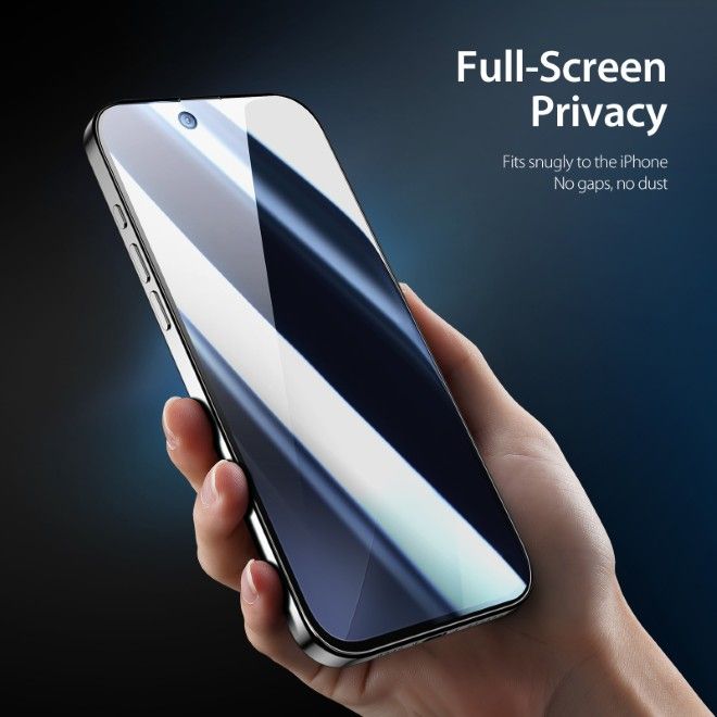 Dux Ducis - iPhone Air Schutzglas - aus gehärtetem Glas - mit Sichtschutz - Privacy - schwarz