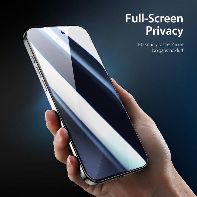 Dux Ducis - iPhone 17 Pro Schutzglas - aus gehärtetem Glas - mit Sichtschutz - Privacy - schwarz