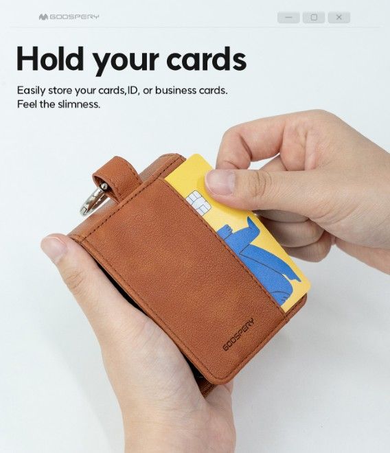 Goospery - Samsung Galaxy Z Flip7 Hülle - Basic Diary Case Series - hellbraun