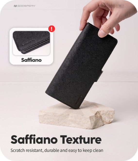 Goospery - Samsung Galaxy Z Fold7 Hülle - Premium Diary Case Series - schwarz