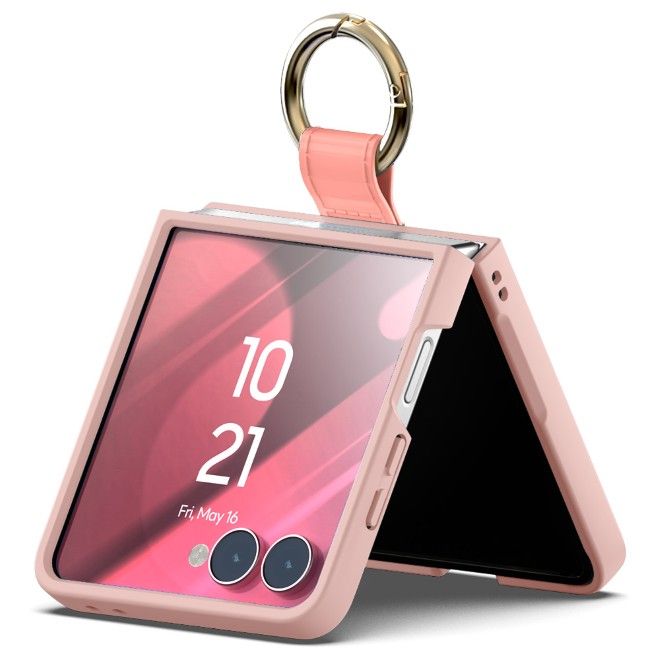 Goospery - Samsung Galaxy Z Flip7 Hülle - Gold Ring Case Series - pink