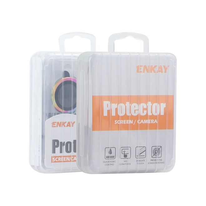 Enkay - iPhone 17 Pro / 17 Pro Max Kamera Glas - Glitter Metall Ring - schwarz