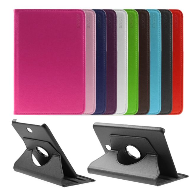 Enkay - Samsung Galaxy Tab A 9.7  Cover - Hülle aus Leder - rotierbar - weiss