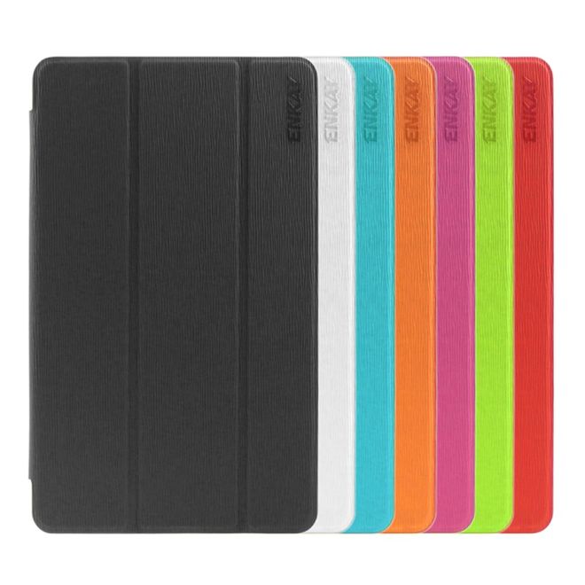 Enkay - Samsung Galaxy Tab E 8.0 Tablet Hülle - dreifach faltbar - rosa