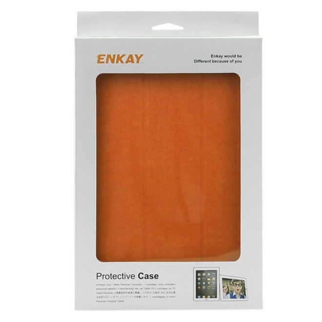 Enkay - Samsung Galaxy Tab E 8.0 Tablet Hülle - dreifach faltbar - orange