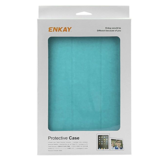 Enkay - Samsung Galaxy Tab E 8.0 Tablet Hülle - dreifach faltbar - blau