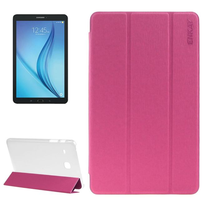 Enkay - Samsung Galaxy Tab E 8.0 Tablet Hülle - dreifach faltbar - rosa