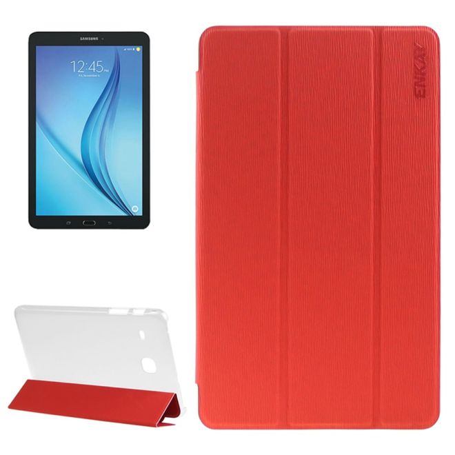 Enkay - Samsung Galaxy Tab E 8.0 Tablet Hülle - dreifach faltbar - rot