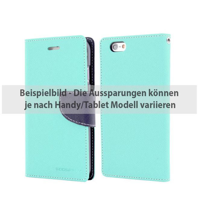 Goospery - Samsung Galaxy Tab S2 8.0 Hülle - Tablet Bookcover - Fancy Diary Series - mint/navy