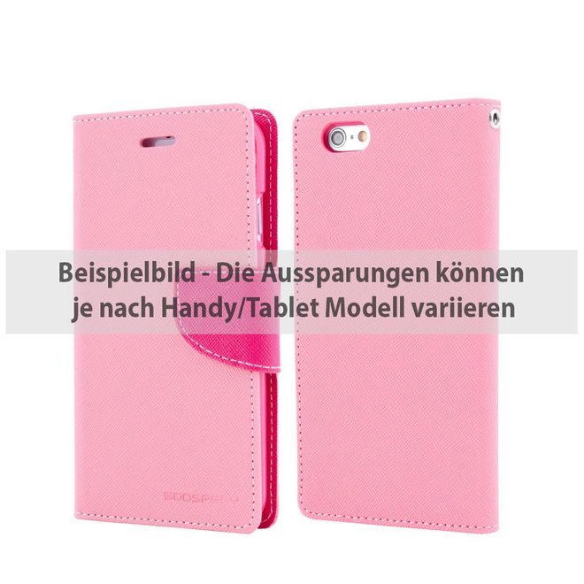 Goospery - Samsung Galaxy Tab A 9.7 Hülle - Tablet Bookcover - Fancy Diary Series - rosa/pink