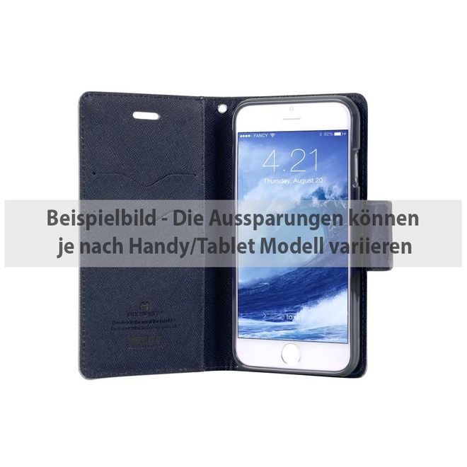 Goospery - Sony Xperia X Performance Hülle - Handy Bookcover - Fancy Diary Series - purpur/navy