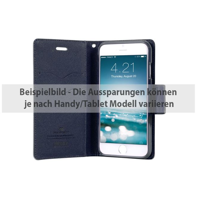 Goospery - Samsung Galaxy Tab A 7.0 Hülle - Tablet Bookcover - Fancy Diary Series - pink/navy