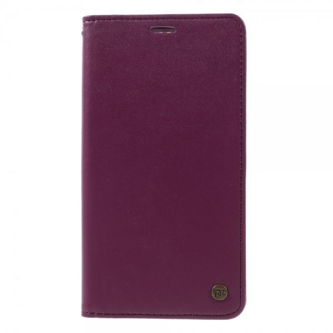 Roar Korea - Asus Zenfone 2 Laser 5.5 Case - Leder Flip Hülle - mit Standfunktion - weinrot