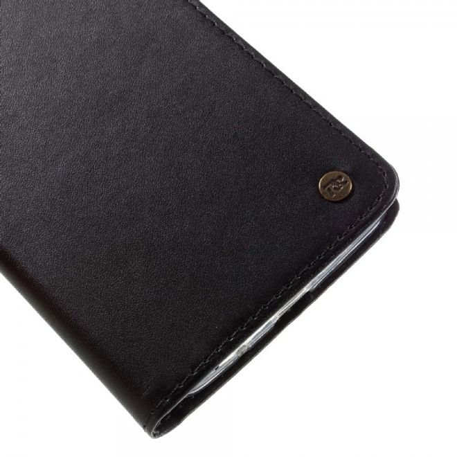 Roar Korea - Asus Zenfone 2 Laser 5.5 Case - Leder Flip Hülle - mit Standfunktion - schwarz