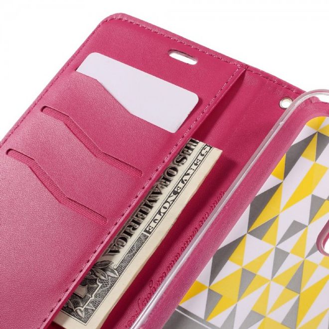 Roar Korea - Asus Zenfone 2 Laser 5.5 Case - Leder Flip Hülle - mit Standfunktion - rosa