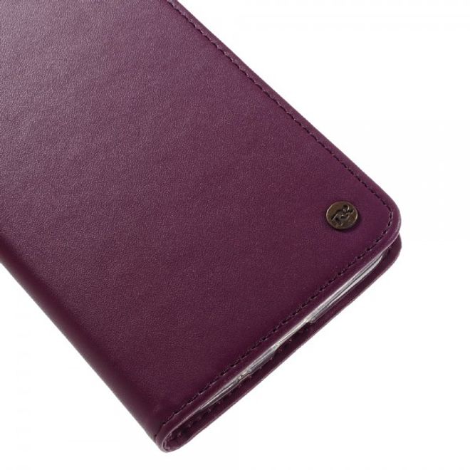 Roar Korea - Asus Zenfone 2 Laser 5.5 Case - Leder Flip Hülle - mit Standfunktion - weinrot
