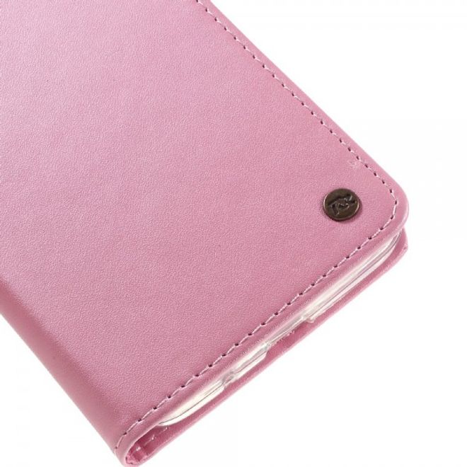 Roar Korea - Asus Zenfone 2 Laser 5.5 Case - Leder Flip Hülle - mit Standfunktion - pink
