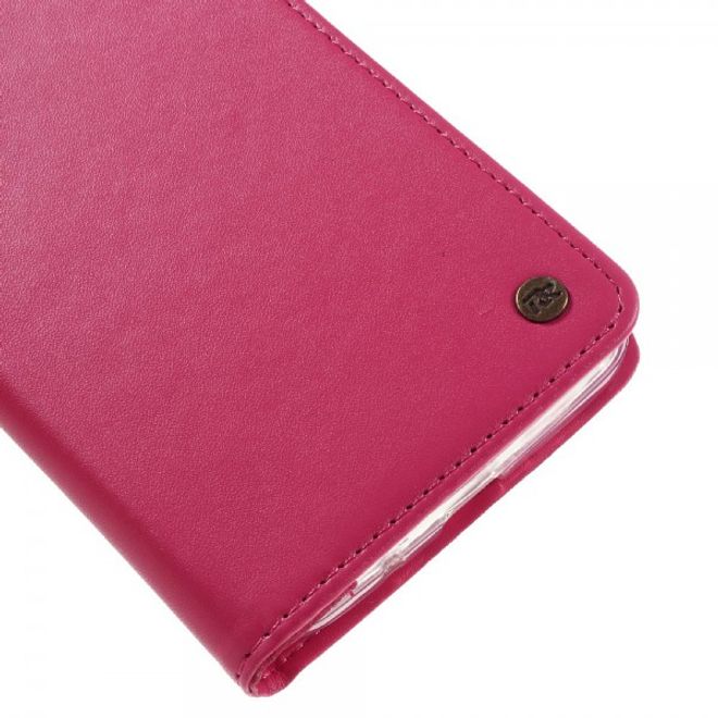 Roar Korea - Asus Zenfone 2 Laser 5.5 Case - Leder Flip Hülle - mit Standfunktion - rosa