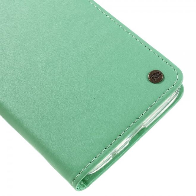 Roar Korea - Asus Zenfone 2 Laser 5.5 Case - Leder Flip Hülle - mit Standfunktion - cyan