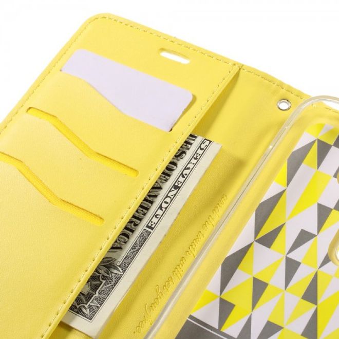 Roar Korea - Asus Zenfone 2 Laser 5.5 Case - Leder Flip Hülle - mit Standfunktion - gelb