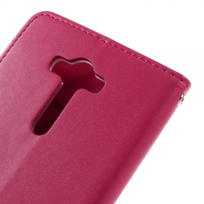 Roar Korea - Asus Zenfone 2 Laser 5.5 Case - Leder Flip Hülle - mit Standfunktion - rosa