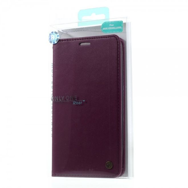 Roar Korea - Asus Zenfone 2 Laser 5.5 Case - Leder Flip Hülle - mit Standfunktion - weinrot