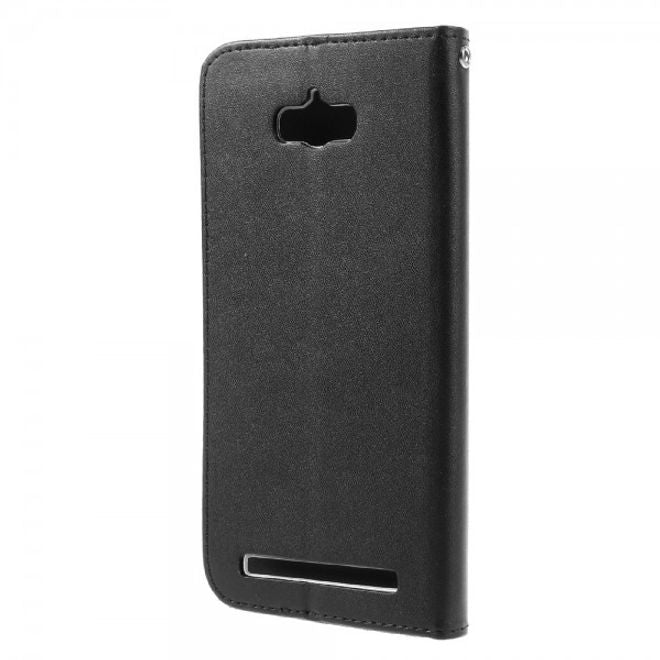 Roar Korea - Asus Zenfone Max Case - Leder Flip Hülle - mit Standfunktion - schwarz