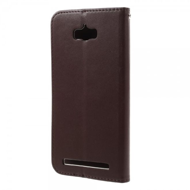 Roar Korea - Asus Zenfone Max Case - Leder Flip Hülle - mit Standfunktion - kaffeefarben