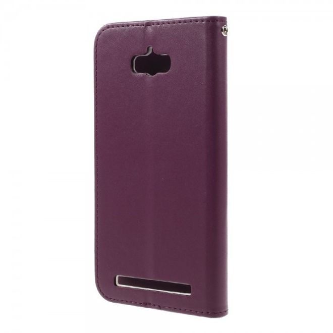 Roar Korea - Asus Zenfone Max Case - Leder Flip Hülle - mit Standfunktion - weinrot