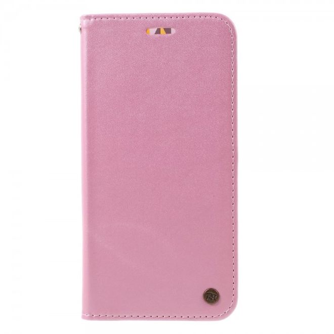 Roar Korea - Asus Zenfone Max Case - Leder Flip Hülle - mit Standfunktion - pink