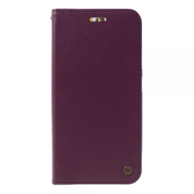 Roar Korea - Asus Zenfone Max Case - Leder Flip Hülle - mit Standfunktion - weinrot