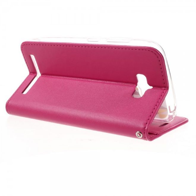 Roar Korea - Asus Zenfone Max Case - Leder Flip Hülle - mit Standfunktion - rosa