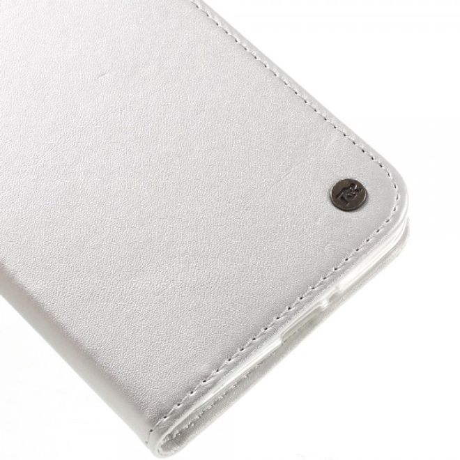 Roar Korea - Asus Zenfone Max Case - Leder Flip Hülle - mit Standfunktion - silber
