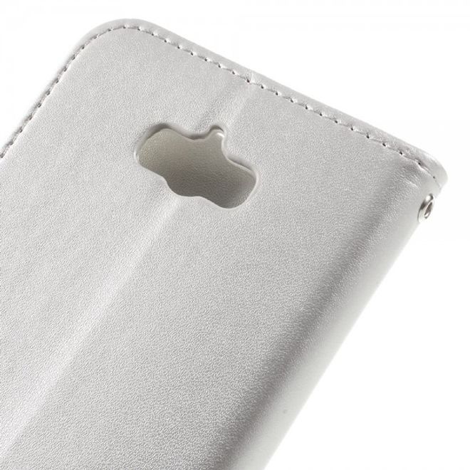 Roar Korea - Asus Zenfone Max Case - Leder Flip Hülle - mit Standfunktion - silber