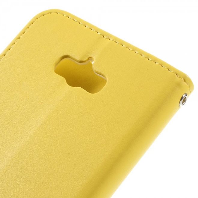 Roar Korea - Asus Zenfone Max Case - Leder Flip Hülle - mit Standfunktion - gelb