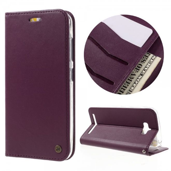 Roar Korea - Asus Zenfone Max Case - Leder Flip Hülle - mit Standfunktion - weinrot