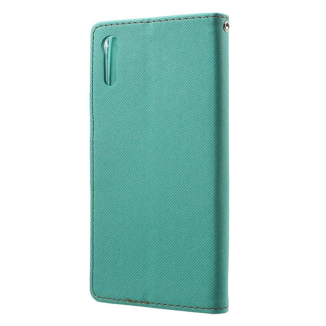 Roar Korea - Hülle für Sony Xperia XZ/XZs - Case aus Leder - Twill Grain Series - grün