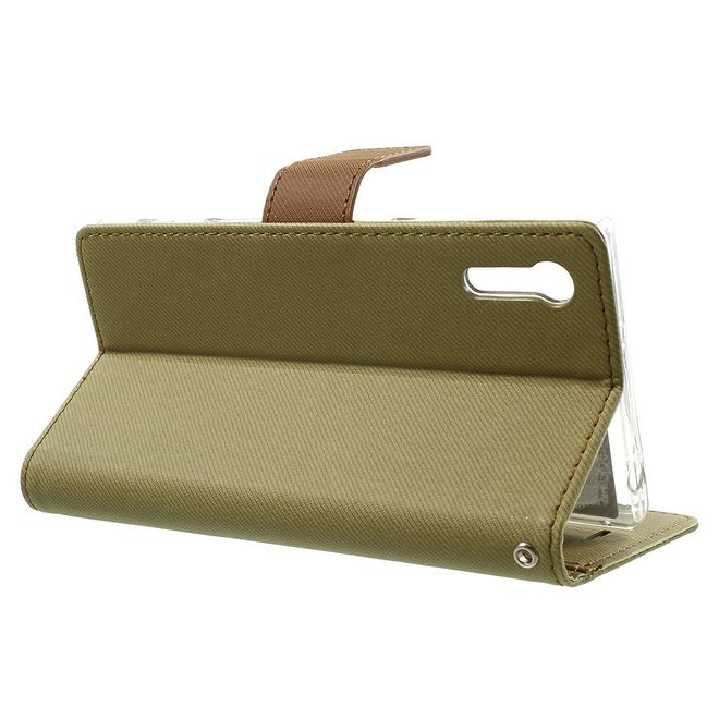 Roar Korea - Hülle für Sony Xperia XZ/XZs - Case aus Leder - Twill Grain Series - khakifarben