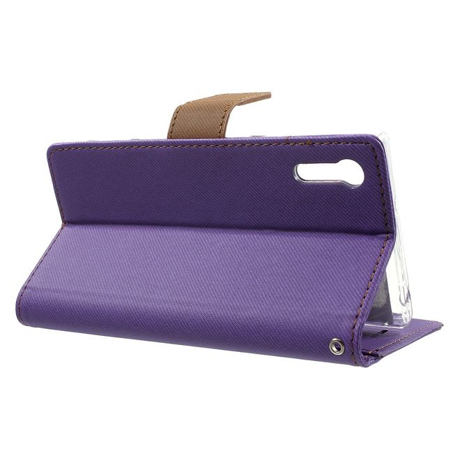 Roar Korea - Hülle für Sony Xperia XZ/XZs - Case aus Leder - Twill Grain Series - purpur